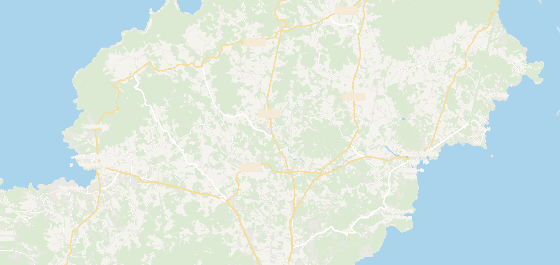 Map of the area around Villa Paradis, in Santa Gertrudis, Ibiza